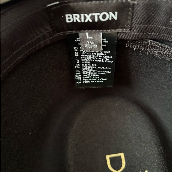 Brixton | Women\'s 100% Wool Wesley Fedora Hat Size Large 7.5 Black NWT main image 5